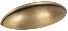 10 Pack 1399bab Brushed Antique Brass Cabinet Hardware Bin Cup Drawer Handle Pul
