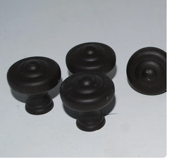 Deep Chocolate Brown Black Oil Bronze Drawer Cabinet Knob Pull Matte Set of 7