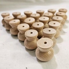 Lot of 21 Generic Unbranded Solid Wooden Door Pulls Knobs Simple