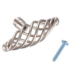 Bird Cage Birdcage Kitchen Bath Cabinet Knob knobs SN Nickel 60MM 2 3/8 898-SN