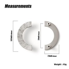 3″ 76 mm Hole Centers Zinc Alloy Cabinet Handles Satin Nickel Pulls 6 PCS