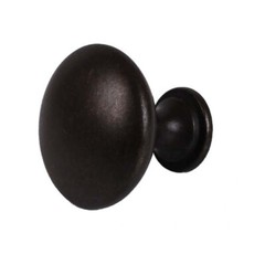 10 Pack Round Dark Brown Knob 1-1/4″ diameter, 1-1/8″ projection (No Screws)