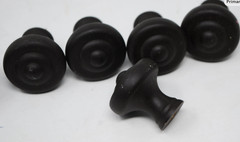 Deep Chocolate Brown Black Oil Bronze Drawer Cabinet Knob Pull Matte Set of 7