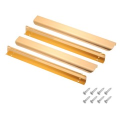4Pcs 12 Inch Aluminum Alloy Finger Pulls for Cabinets Dresser Golden Tone