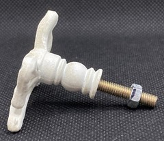 Cast Iron Metal White Bow Drawer Pull Decorative Cabinet Knob 2 inch 8 set