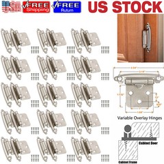 Overlay Kitchen Cabinet Hinges Self Closing Face Mount Cupboard Door Hinge Lot
