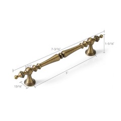 Brass Cabinet Pulls 5″ Kitchen Hardware Handle Drawer Pull Furniture Handles