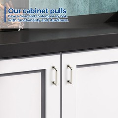 Cabinet Pulls – 3 Inch Hole Center, Brushed Nickel, 2 Pack, Alloy Cabinet Han…