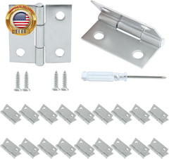 20 Pack Butt Hinges, 1 Inch Stainless Steel Small Hinges with Mounting Screws fo