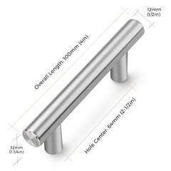 20 PCS 21/2 Inch Brushed Nickel Cabinet Pulls Modern Drawer Handles