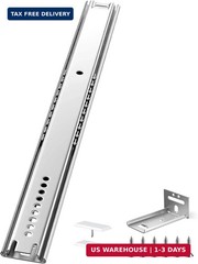 4 Pcs 16 Inch Center Mount Drawer Slides, Heavy Duty Bottom Mount Drawer Slides