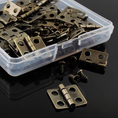 LifCratms 30 Pcs Mini Hinges, 13 x 12 mm Antique 13 x 12mm, Bronze(30pcs)