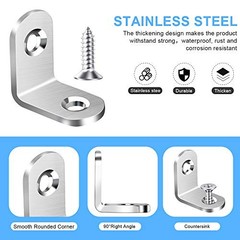 Vicuna R L Bracket Corner Brace Stainless Steel Right Angle Furniture Support