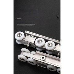 Stainless Steel Sliding Door Wheels 4 pcs with Individual Bearings Nylon Pulley