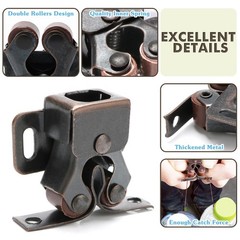 12 Pack Cabinet Door Latch Catch Cupboard Double Ball Roller Oil Rubbed Bronze