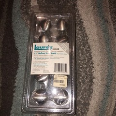 Box of 25 Laurey 1-3/8″ Brushed Satin Nickel Hollow Steel Knob #59905 10 Knobs
