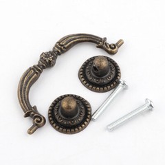 10Pack Vintage Drop Bail Dresser Drawer Pull Antique Bronze Cabinet Handle Knob
