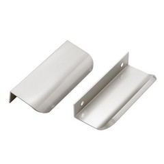 10 PCS 80mm 3.15 Inch Brushed Nickel Silver Concealed Finger Edge Pulls