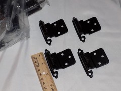 New Lot of 30 3/8″ Inset Black Self Closing Kitchen Bathroom Cabinet Hinges