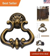 Old World Charm: 5 Pack of 2 Inch Antique Brass Cabinet Pulls for Home Decor