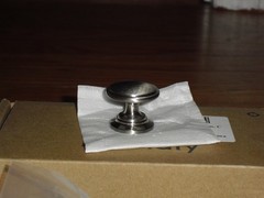 Homdiy Brushed Nickel Cabinet Pulls / Drawer Knobs plus screws Set of 8 round 1″