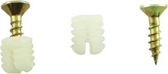 20PCS Plastic Dowel Inserts and Mounting Screws for Hinges