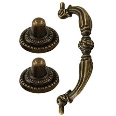 4 Pack Bail Pull Handles Hole Center Antique Drop 2.75 Inch Antique Bronze