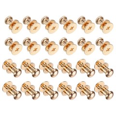 24pcs 0.23″ x 0.3″ Mini Round Knobs Small Drawer Pulls Gold
