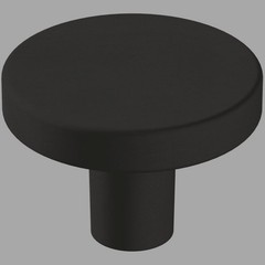 Versa 1‑3/8″ (35 mm) Modern Matte Black Round Cabinet Knob