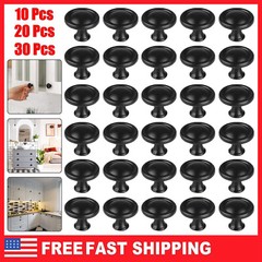 10/20/30x Black Cabinet Knobs Drawer Kitchen Dresser Furniture Door Handle Pull