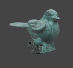 Brass GREEN BIRD Figurine Drawer Cabinet Knob Pulls Handle Vintage Home Decor