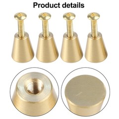 Elegant Solid Brass Handles for Cabinets 4PCS Tapered Design for Home Decor