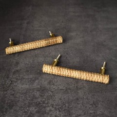 Rattan Cabinet and Drawer Handles Rattan Brass Dresser Drawer Knobs – 1pc