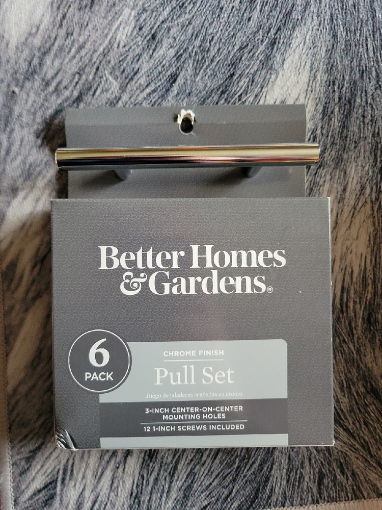 Chrome Finish Pulls 6 Pack Better Home & Gardens Kitchen and Bathroom