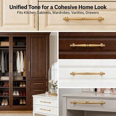 10 Pack 5 Inch Champagne Bronze Cabinet Handles & Drawer Pulls, Brushed Champ…