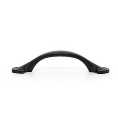 30 Pack 3 Inch Rounded Foot Arch Cabinet Handles, Matte Black, Curved Pulls