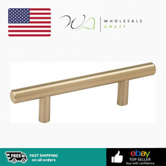 Amerock Bar Pulls 3 in (76 mm) Center-to-Center Golden Champagne Cabinet Pull