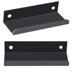 12 PCS 3.15 Inch Black Aluminum Concealed Finger Edge Pull Handles Cabinets
