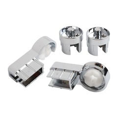 1 Set Chrome Plating Bath Hinge Brackets for Shower Door Glass Support