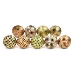 Vintage Brass Mughal Weavers Design Knobs for Cabinets Cupboards