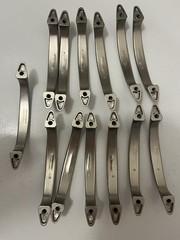 13 Pc Satin Nickel Flat Arch 3.5” Center Cabinet Pulls Handles Silver Very Nice