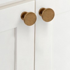 10 PCS Cabinet Knobs Antique Brass Kitchen Drawer Pulls Zinc Alloy Hardware