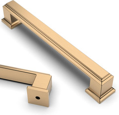 20 Pack 5 Inch Champagne Bronze Cabinet Handles Brushed Brass Drawer Pulls