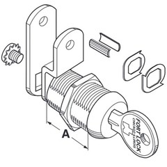 9 Pcs. Fort Lock MFW23118-238 1-1/8″ Stainless Steel, Cam Lock Keyed Alike