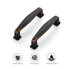 Oil Rubbed Bronze Cabinet Handles 3″ CC – 10 Pack Zinc Alloy Pulls for Kitchen &