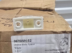 20 Pack Bainbridge 3675WH-52 White 2-Hole Nylon Drawer Slide Spacer