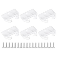6Pcs Drawer Guide 2.32″ x 1.61″ Plastic Drawer Furniture Replacement White
