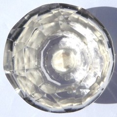 large clear cut glass wardrobe & cupboard pulls door knobs 50 mm (2 inches)