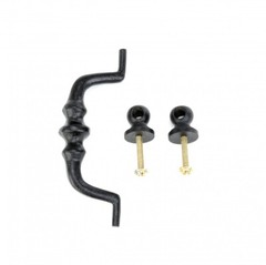 Black Wrought iron Drawer Bail Pull 4.38″ L Rust Resistant Powder Coat Pack of 6