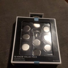 TARGET Home 10 Knob Value Pack Satin Nickel Finish, Screw Hardware Included NEW